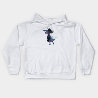 Galaxy Violinist Kids Hoodie